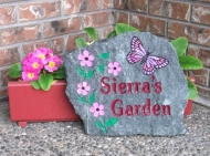 Sierra's garden stone the butterfly