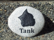 A garden stone for Tank