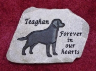Teaghan, the Labrador retriever remembered forever in stone