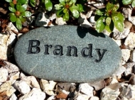 Engraved River rock for Brandy