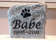 Engraved Mica Slate memory stone for Babe
