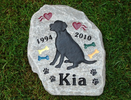 Memory stone for Kia the Labrador